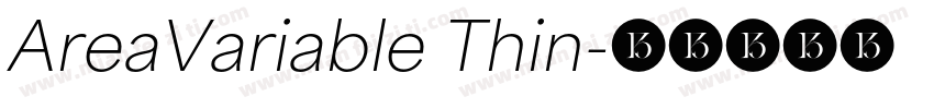AreaVariable Thin字体转换